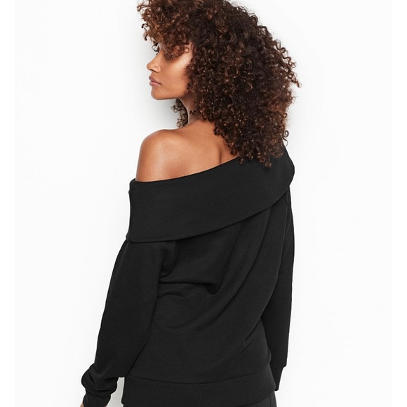 🌟VS SPORT Off the Shoulder Plum Sweatshirt🌟 - Picture 3 of 6